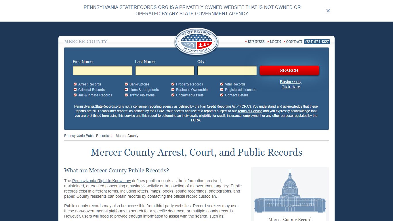 Mercer County Arrest, Court, and Public Records